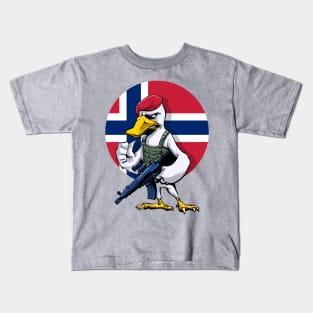 Norway Swan Trooper Cartoon Kids T-Shirt